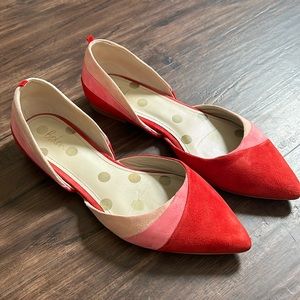 Boden pink and red flats